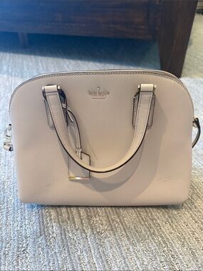 kate spade Blush Dome Satchel with Gold Accents